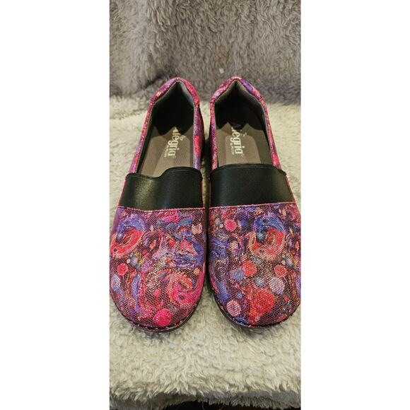 Alegria‎ Glee Wowie Zowie Pink Floral Slip-on Shoes EU 40 US 9.5 10 Worn Once - Picture 2 of 6